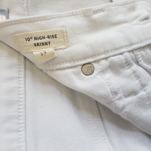 MADEWELL 10" High-Rise Skinny Jean White 29 - Picture 15 of 16